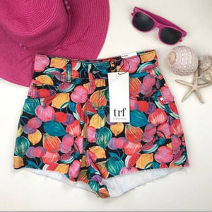 Zara High Rise Fruit Print Denim Shorts- NWT size 2